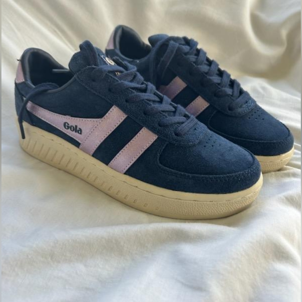 Gola sneaker, size 6, Navy and Metallic Purple